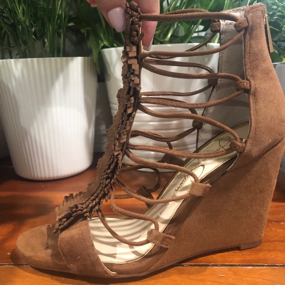 Jessica Simpson Fringe Wedges